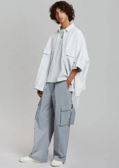 Farmers Market Ethan Pocket Shirt - Slate Stripe