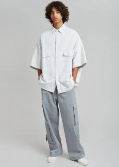 Farmers Market Ethan Pocket Shirt - Slate Stripe