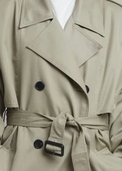 The Frankie Shop Eugene Trench Coat - Pale Khaki