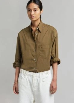The Frankie Shop CLOTHING Everyday Shirt - Khaki