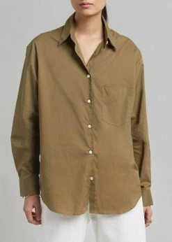 The Frankie Shop CLOTHING Everyday Shirt - Khaki