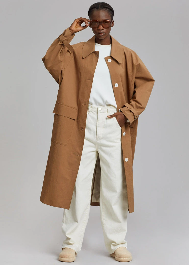 Browns Faloda Trench Coat - Brown 1 Browns Faloda Trench Coat - Brown