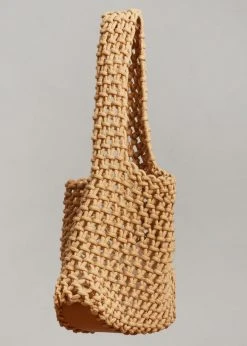 Cafe Noir ACCESSORIES Fana Mini Net Bag - Biscuit