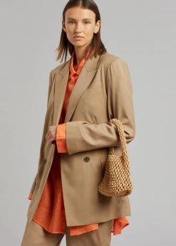 Cafe Noir ACCESSORIES Fana Mini Net Bag - Biscuit