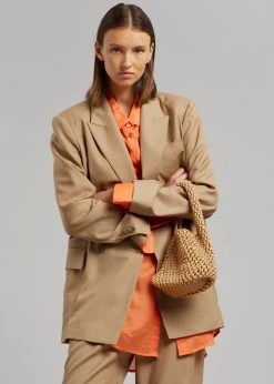 Cafe Noir ACCESSORIES Fana Mini Net Bag - Biscuit