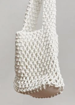 Cafe Noir ACCESSORIES Fana Mini Net Bag - Off White