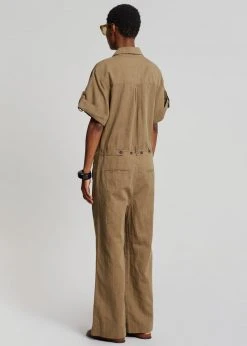 Blossom Faye Jumpsuit - Olive Brown CLOTHING