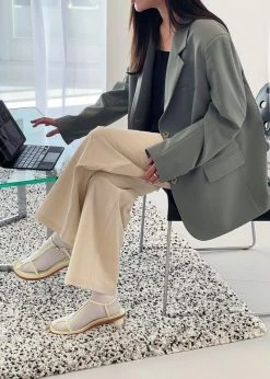 The Frankie Shop CLOTHING Felola Blazer - Sage 11 The Frankie Shop CLOTHING Felola Blazer - Sage