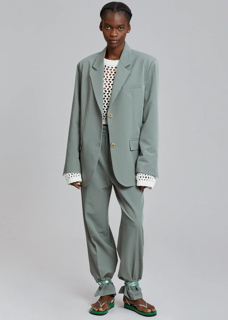 The Frankie Shop CLOTHING Felola Blazer - Sage 1 The Frankie Shop CLOTHING Felola Blazer - Sage