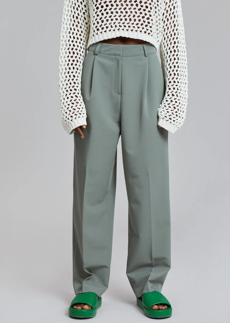 The Frankie Shop CLOTHING Felola Suit Pants - Sage 3 The Frankie Shop CLOTHING Felola Suit Pants - Sage