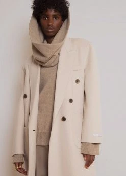 The Frankie Shop Flynn Overcoat - Cream CLOTHING