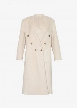 The Frankie Shop Flynn Overcoat - Cream CLOTHING