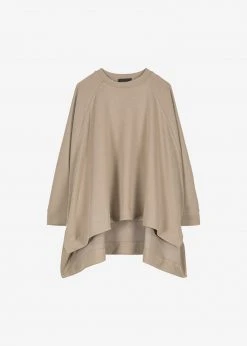The Frankie Shop CLOTHING Fomu Oversized Top - Taupe 15 The Frankie Shop CLOTHING Fomu Oversized Top - Taupe