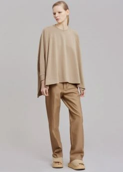 The Frankie Shop CLOTHING Fomu Oversized Top - Taupe 10 The Frankie Shop CLOTHING Fomu Oversized Top - Taupe