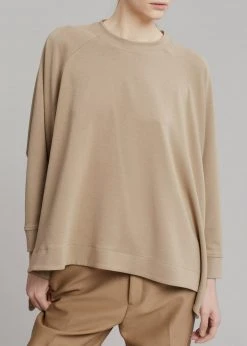 The Frankie Shop CLOTHING Fomu Oversized Top - Taupe 12 The Frankie Shop CLOTHING Fomu Oversized Top - Taupe