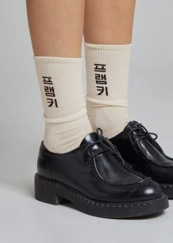 The Frankie Shop Frankie In Korean Ribbed Socks - Vanilla
