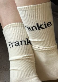 The Frankie Shop CLOTHING Frankie In English Ribbed Socks - Vanilla