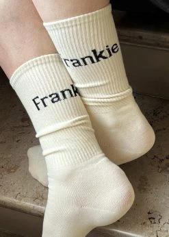 The Frankie Shop CLOTHING Frankie In English Ribbed Socks - Vanilla