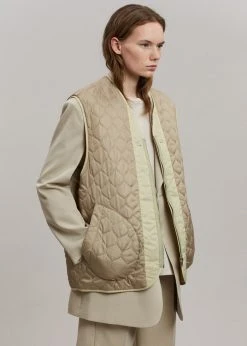 The Frankie Shop Gaby Reversible Vest - Mastic