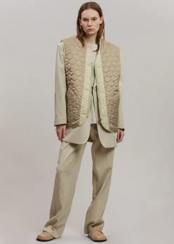 The Frankie Shop Gaby Reversible Vest - Mastic