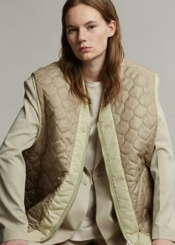 The Frankie Shop Gaby Reversible Vest - Mastic