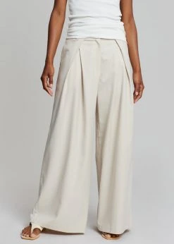 Abigail CLOTHING Gail Pleated Wide Pants - Sand