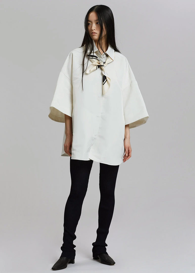 The Frankie Shop Galene Overshirt - Cream 2 The Frankie Shop Galene Overshirt - Cream