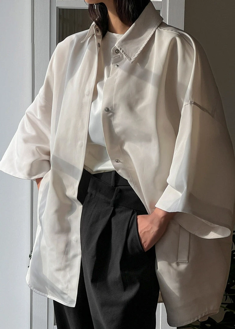 The Frankie Shop Galene Overshirt - Cream 13 The Frankie Shop Galene Overshirt - Cream