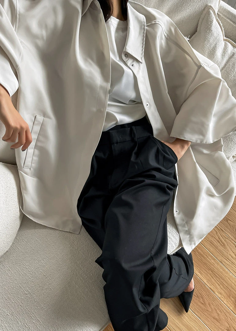 The Frankie Shop Galene Overshirt - Cream 9 The Frankie Shop Galene Overshirt - Cream