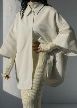 The Frankie Shop Galene Overshirt - Cream 22 The Frankie Shop Galene Overshirt - Cream