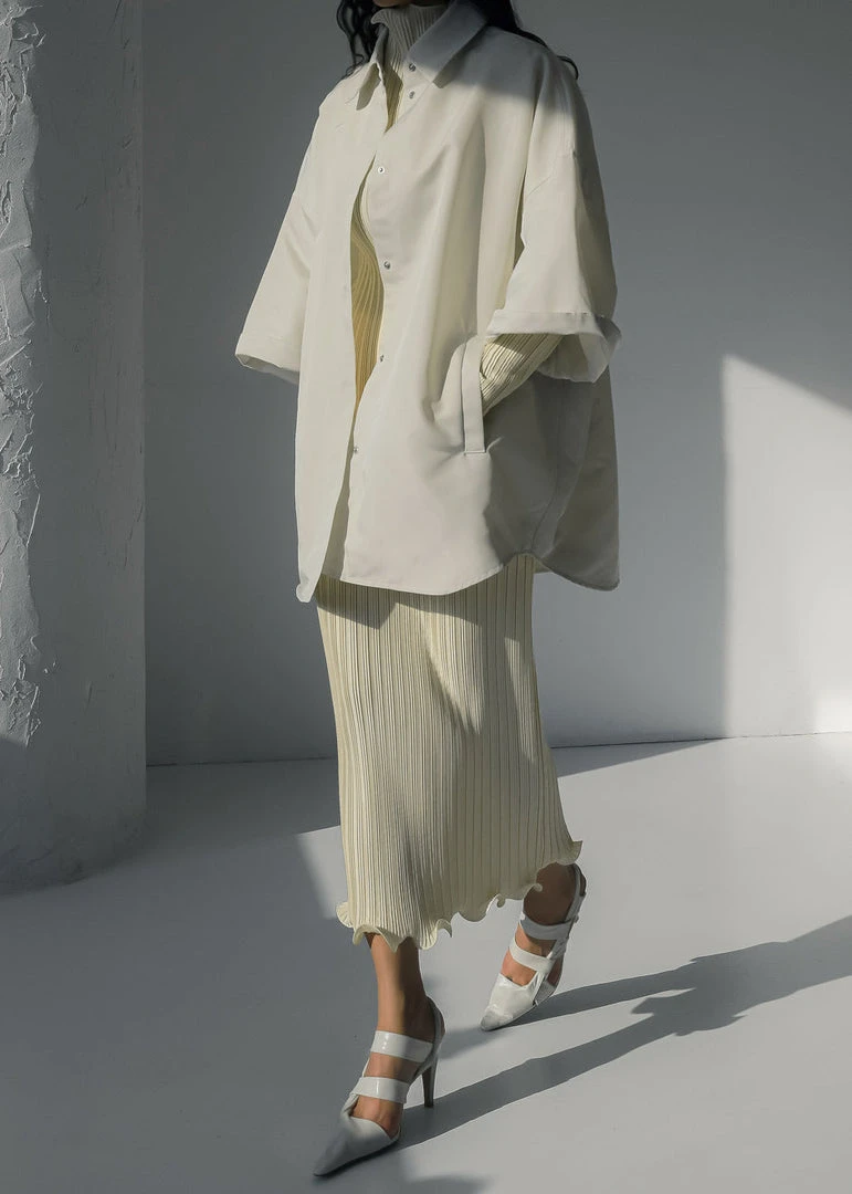 The Frankie Shop Galene Overshirt - Cream 10 The Frankie Shop Galene Overshirt - Cream