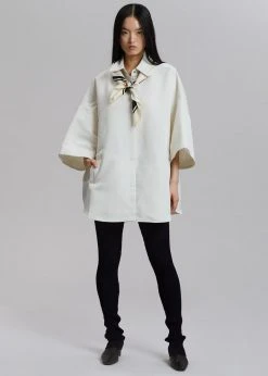 The Frankie Shop Galene Overshirt - Cream 18 The Frankie Shop Galene Overshirt - Cream