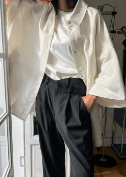 The Frankie Shop Galene Overshirt - Cream 25 The Frankie Shop Galene Overshirt - Cream