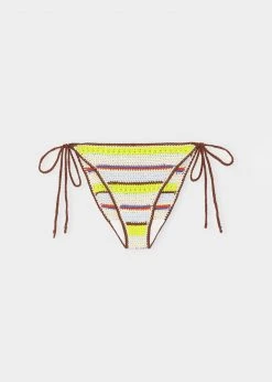 Ganni Crochet String Bikini Bottom - Multicolor
