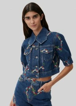 GANNI Mini Denim Short - Dark Indigo