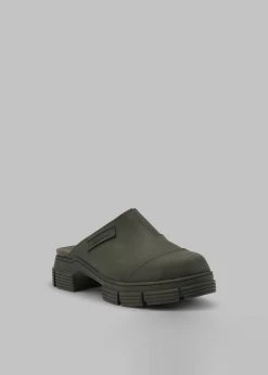 GANNI Recycled Rubber Mules - Kalamata