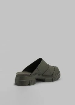 GANNI Recycled Rubber Mules - Kalamata