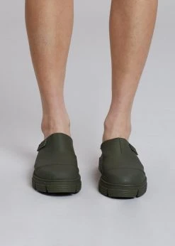 GANNI Recycled Rubber Mules - Kalamata