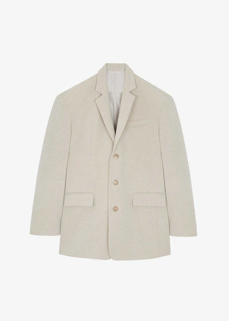 The Frankie Shop Gelso Oversized Blazer - Light Taupe Melange CLOTHING 6 The Frankie Shop Gelso Oversized Blazer - Light Taupe Melange CLOTHING