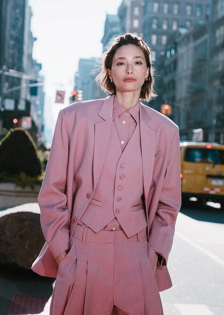 The Frankie Shop CLOTHING Gelso Oversized Blazer - Rose 9 The Frankie Shop CLOTHING Gelso Oversized Blazer - Rose