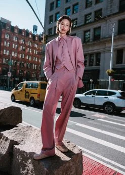 The Frankie Shop CLOTHING Gelso Oversized Blazer - Rose 23 The Frankie Shop CLOTHING Gelso Oversized Blazer - Rose