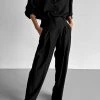 The Frankie Shop Gelso Pleated Trousers - Black CLOTHING