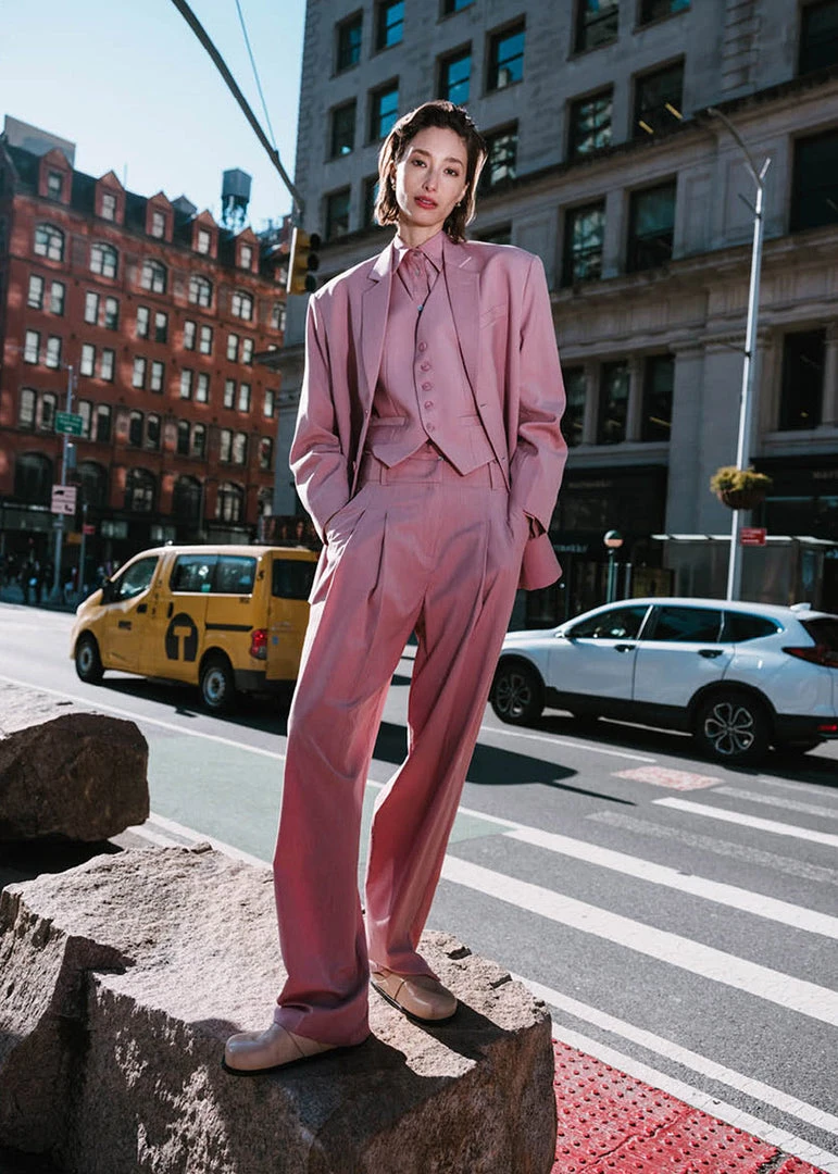 The Frankie Shop CLOTHING Gelso Pleated Trousers - Rose 21 The Frankie Shop CLOTHING Gelso Pleated Trousers - Rose