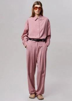 The Frankie Shop CLOTHING Gelso Pleated Trousers - Rose 27 The Frankie Shop CLOTHING Gelso Pleated Trousers - Rose