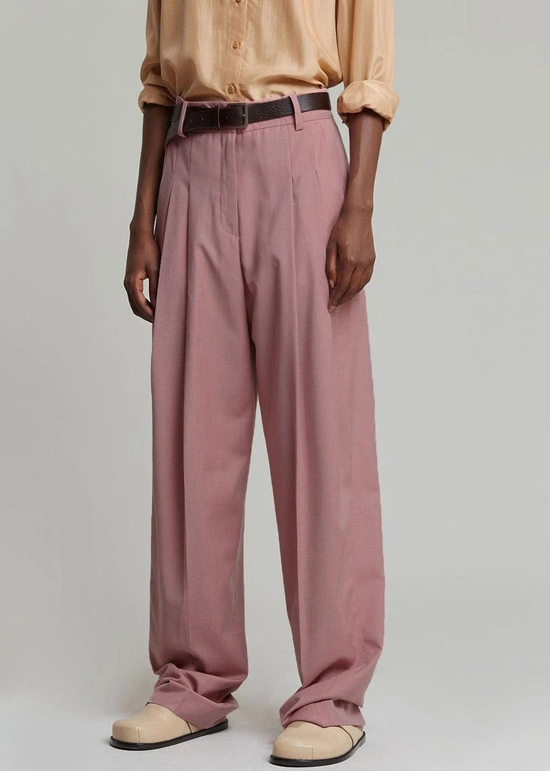 The Frankie Shop CLOTHING Gelso Pleated Trousers - Rose 6 The Frankie Shop CLOTHING Gelso Pleated Trousers - Rose