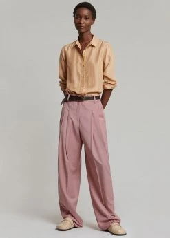 The Frankie Shop CLOTHING Gelso Pleated Trousers - Rose 23 The Frankie Shop CLOTHING Gelso Pleated Trousers - Rose