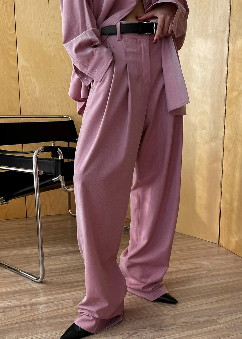 The Frankie Shop CLOTHING Gelso Pleated Trousers - Rose 2 The Frankie Shop CLOTHING Gelso Pleated Trousers - Rose