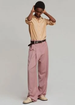 The Frankie Shop CLOTHING Gelso Pleated Trousers - Rose 33 The Frankie Shop CLOTHING Gelso Pleated Trousers - Rose