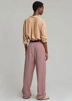 The Frankie Shop CLOTHING Gelso Pleated Trousers - Rose 36 The Frankie Shop CLOTHING Gelso Pleated Trousers - Rose