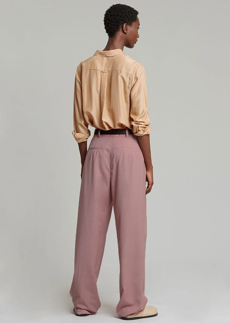 The Frankie Shop CLOTHING Gelso Pleated Trousers - Rose 16 The Frankie Shop CLOTHING Gelso Pleated Trousers - Rose